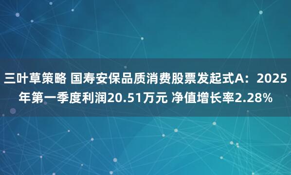 三叶草策略 国寿安保品质消费股票发起式A：2025年第一季度利润20.51万元 净值增长率2.28%